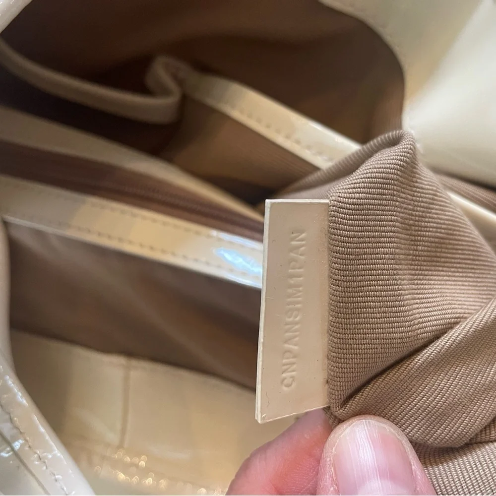Burberry Cream and Tan Plaid Hobo Bag